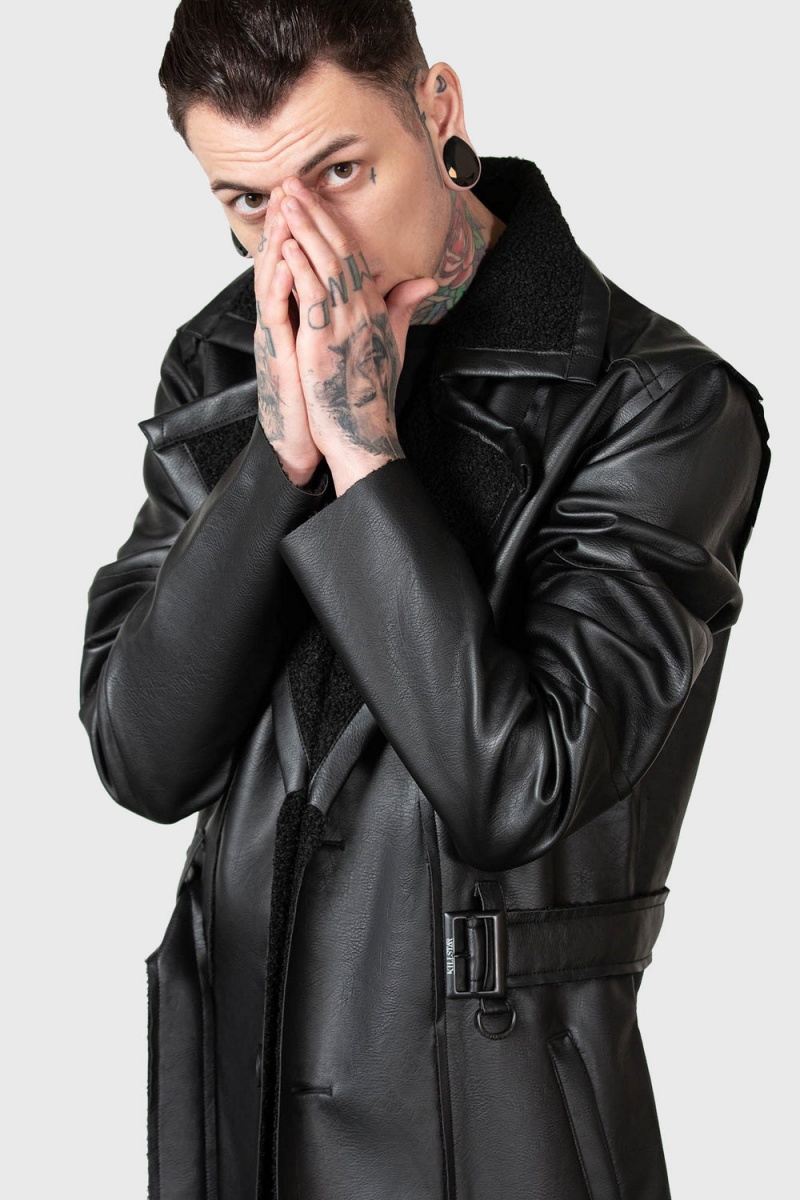 Killstar Hughie Coat Černé | BYDNSK-940