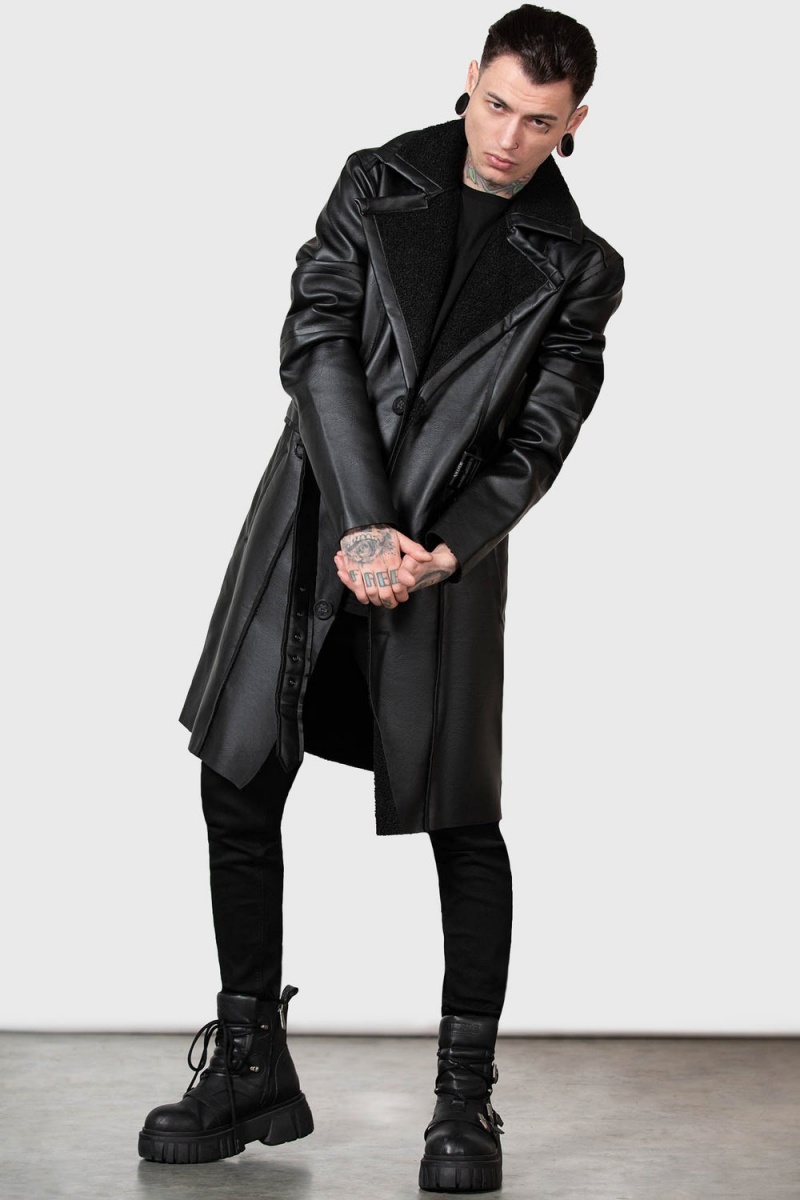 Killstar Hughie Coat Černé | BYDNSK-940