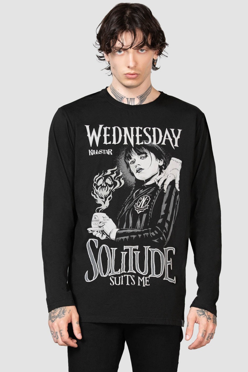 Killstar I Don't Do Tears Long Sleeve Top Černé | VPWJUO-783