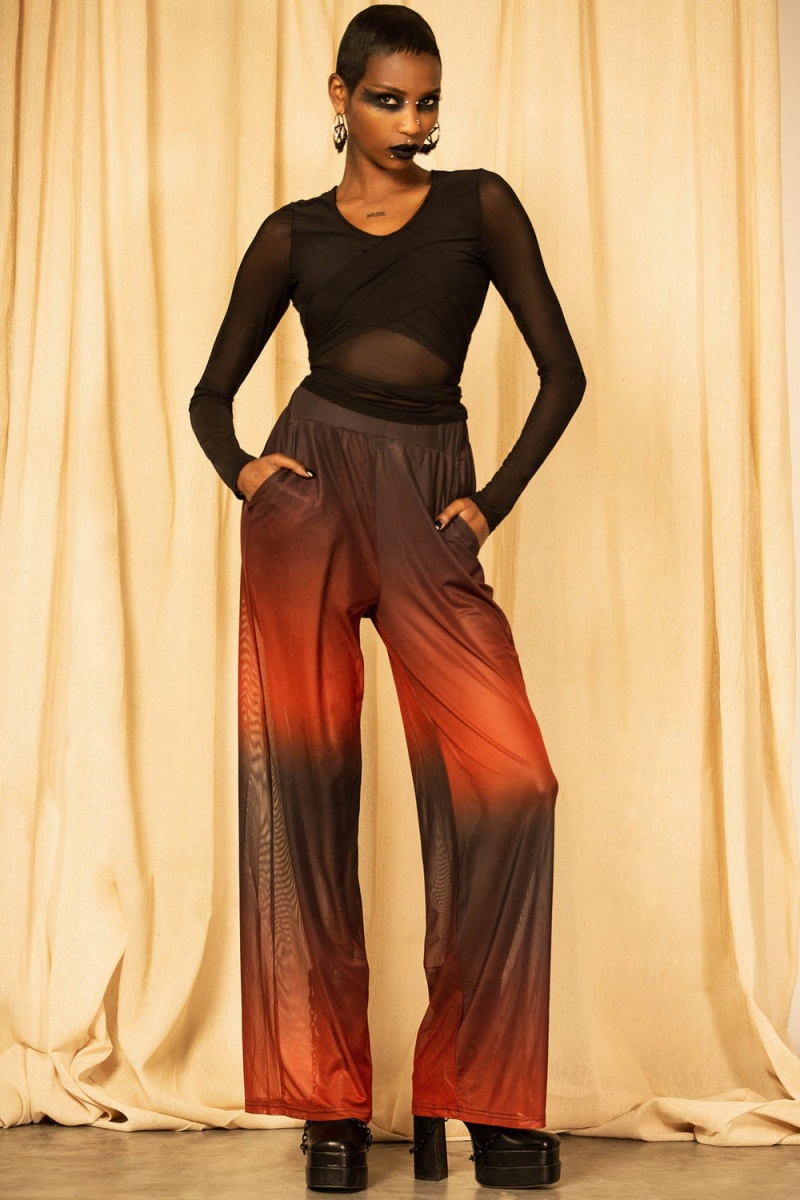 Killstar Immortal Rave Trousers Červené | ZEBTPL-740