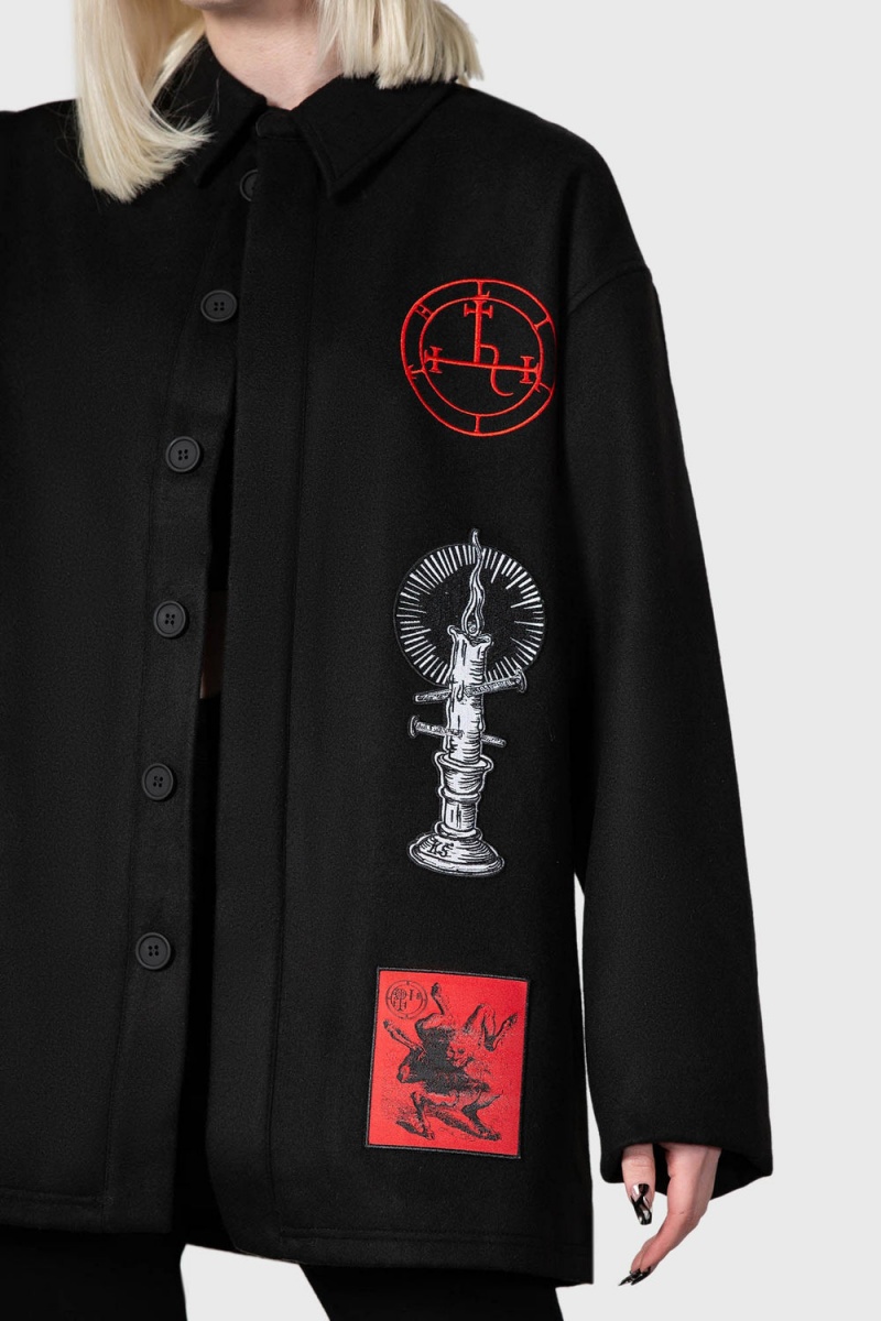 Killstar Incendiary Jacket Černé | SIKZPY-782