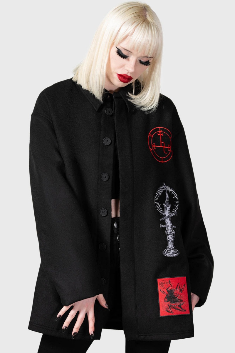 Killstar Incendiary Jacket Černé | SIKZPY-782