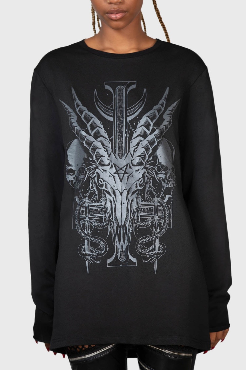 Killstar Infernal Ashes Long Sleeve Top Černé | RICLUB-927