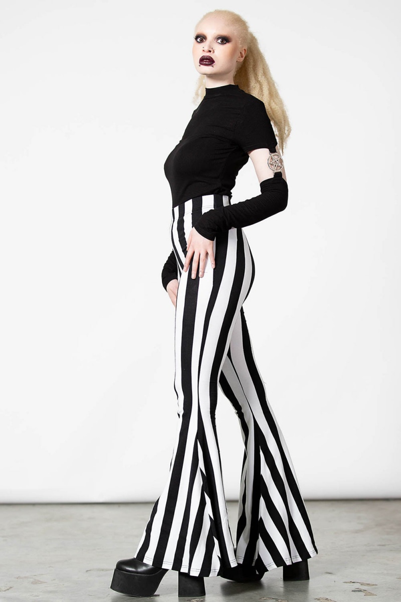 Killstar Inferno Room Flares [WHITE STRIPE] Bílé | KLWSNV-876