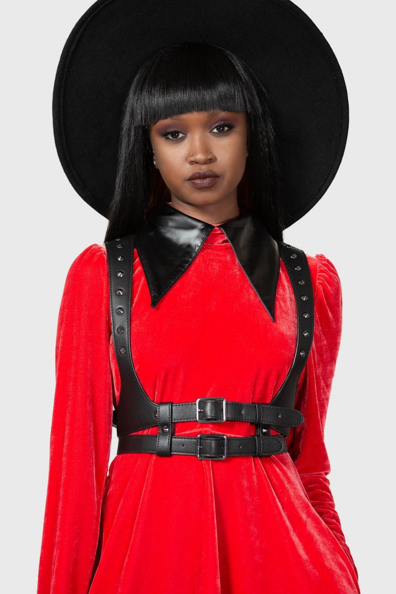 Killstar Ivy Harness Černé | ASEULZ-716