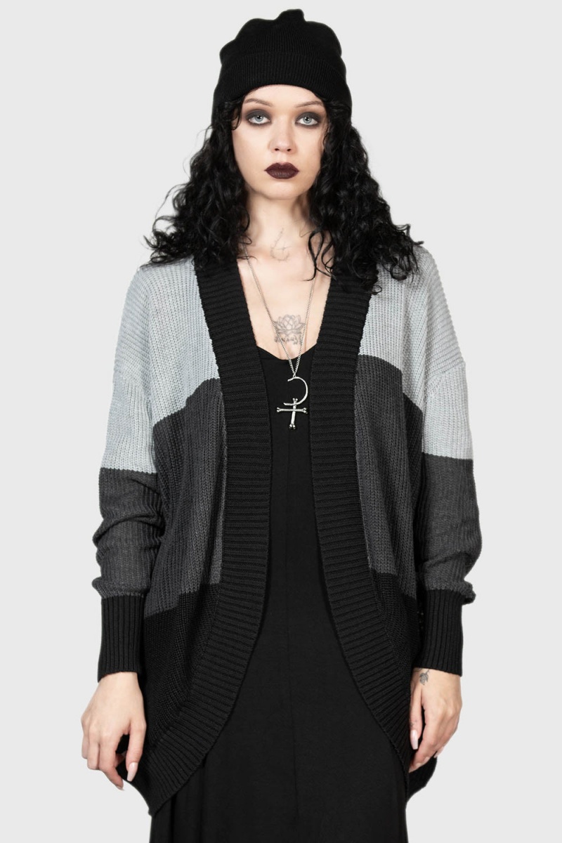 Killstar January Mist Cardigan Šedé | NVLUWP-742