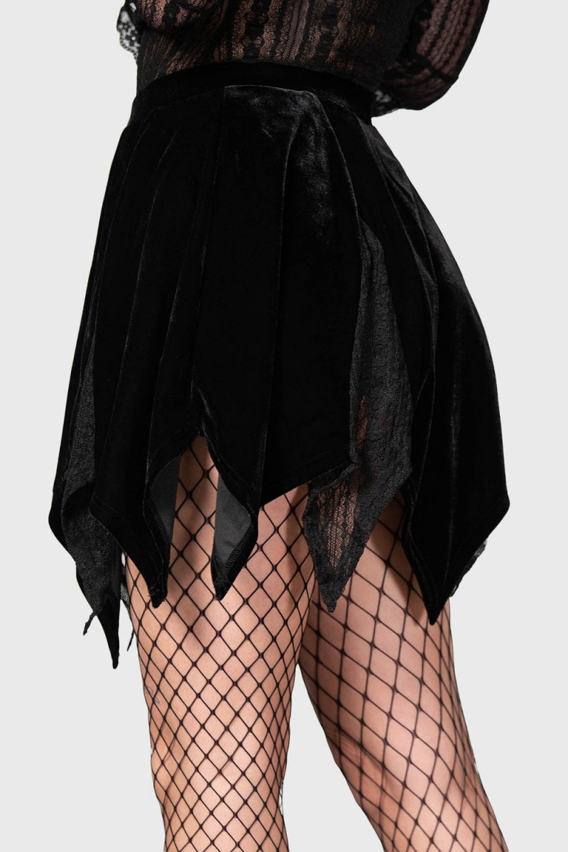 Killstar Josephine's Revenge Mini Skirt Černé | WQGKSO-857