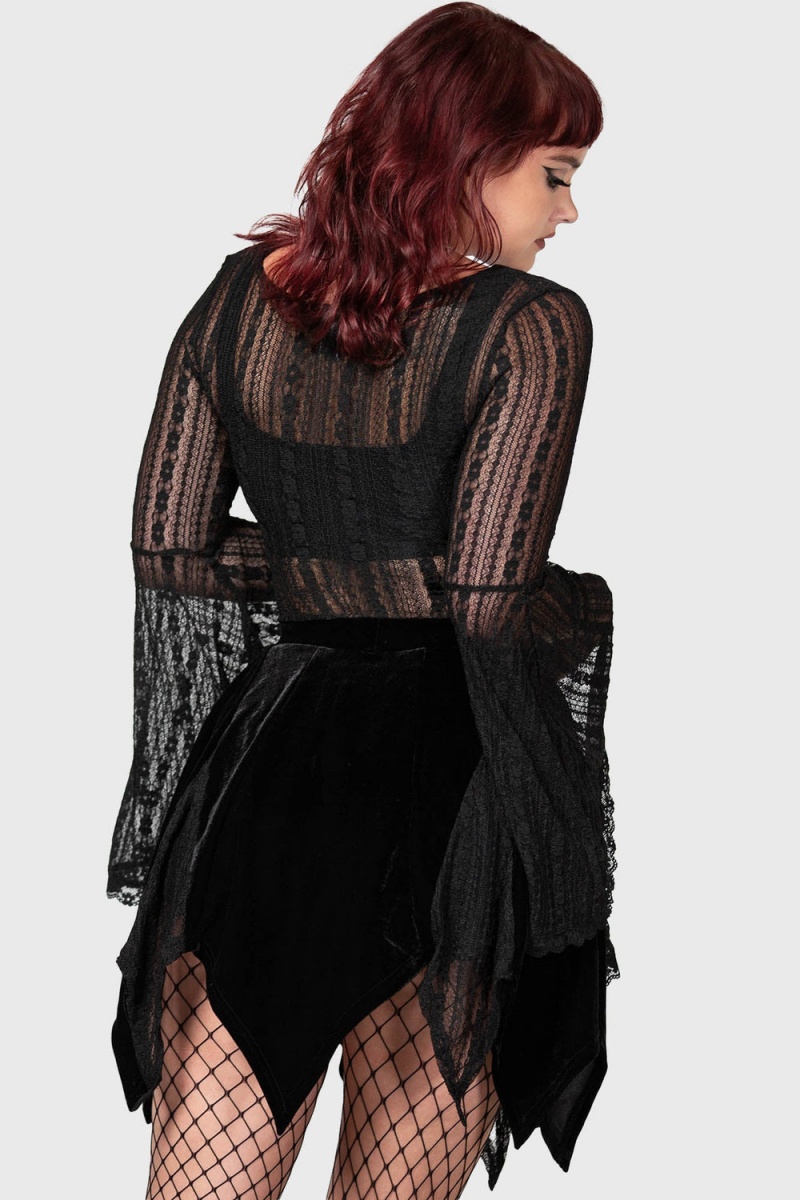 Killstar Josephine's Revenge Mini Skirt Černé | WQGKSO-857