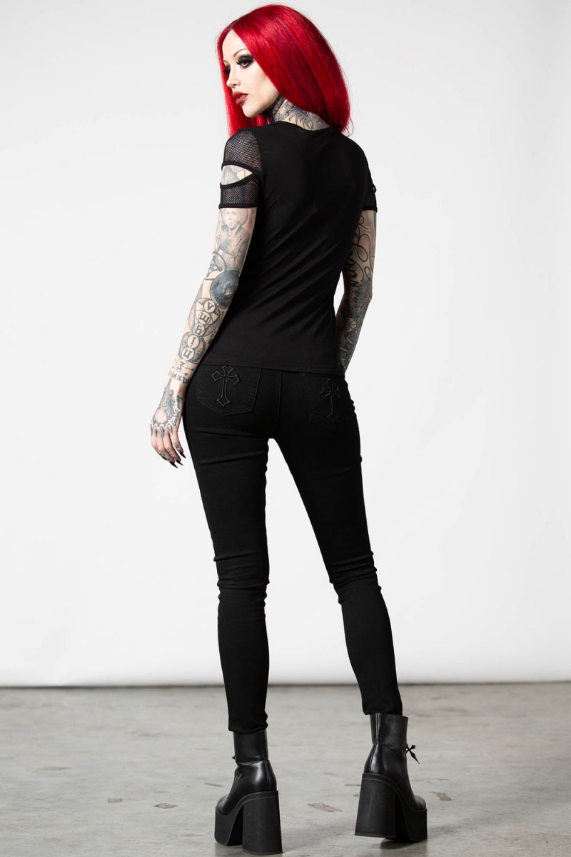 Killstar Jovie Top Černé | EOVTHX-287