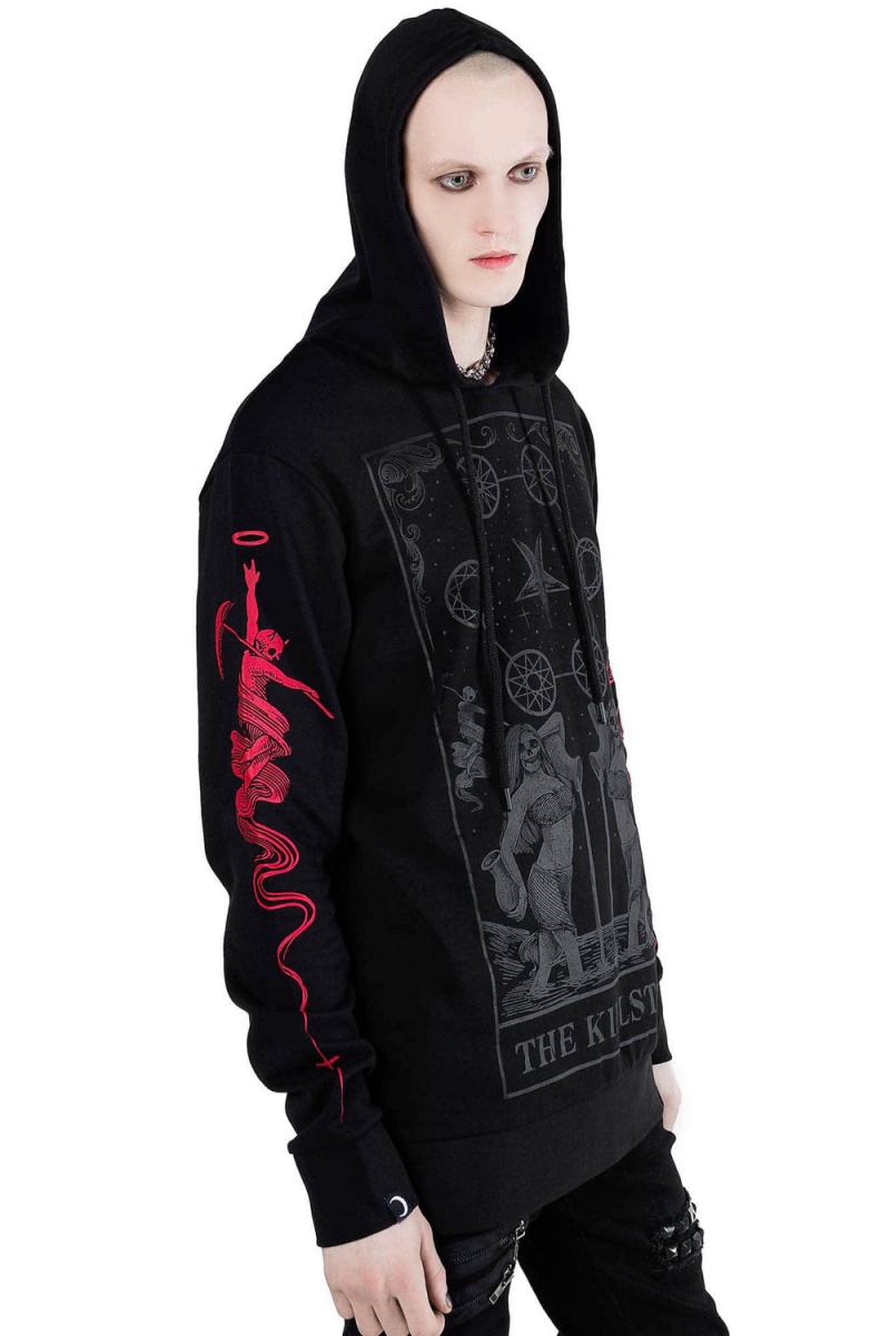 Killstar KILLSTAR Oversized Hoodie Černé | IOEJAY-508