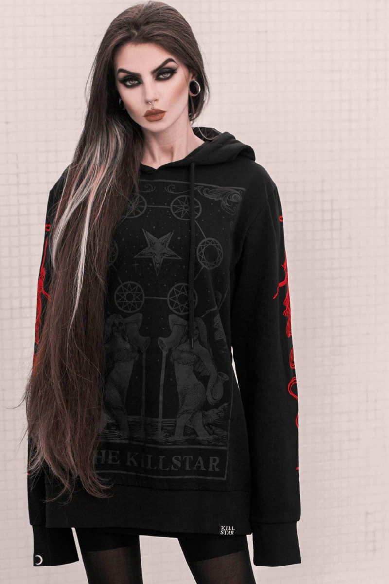 Killstar KILLSTAR Oversized Hoodie Černé | WZOCNX-302