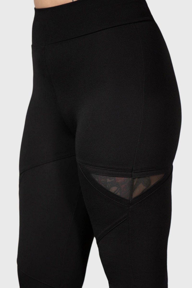 Killstar Karina Leggings Černé | ECAOQI-793