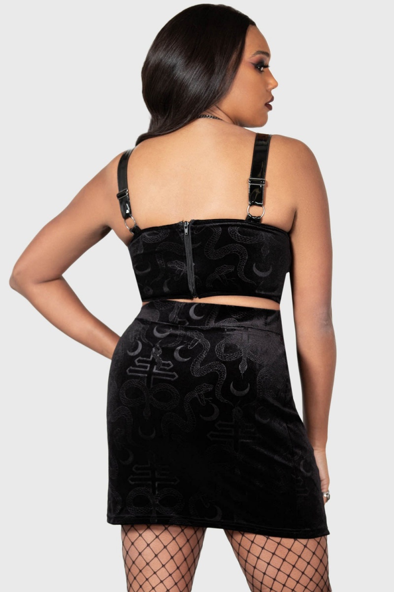 Killstar Kelesi Top Černé | VKEFOT-092
