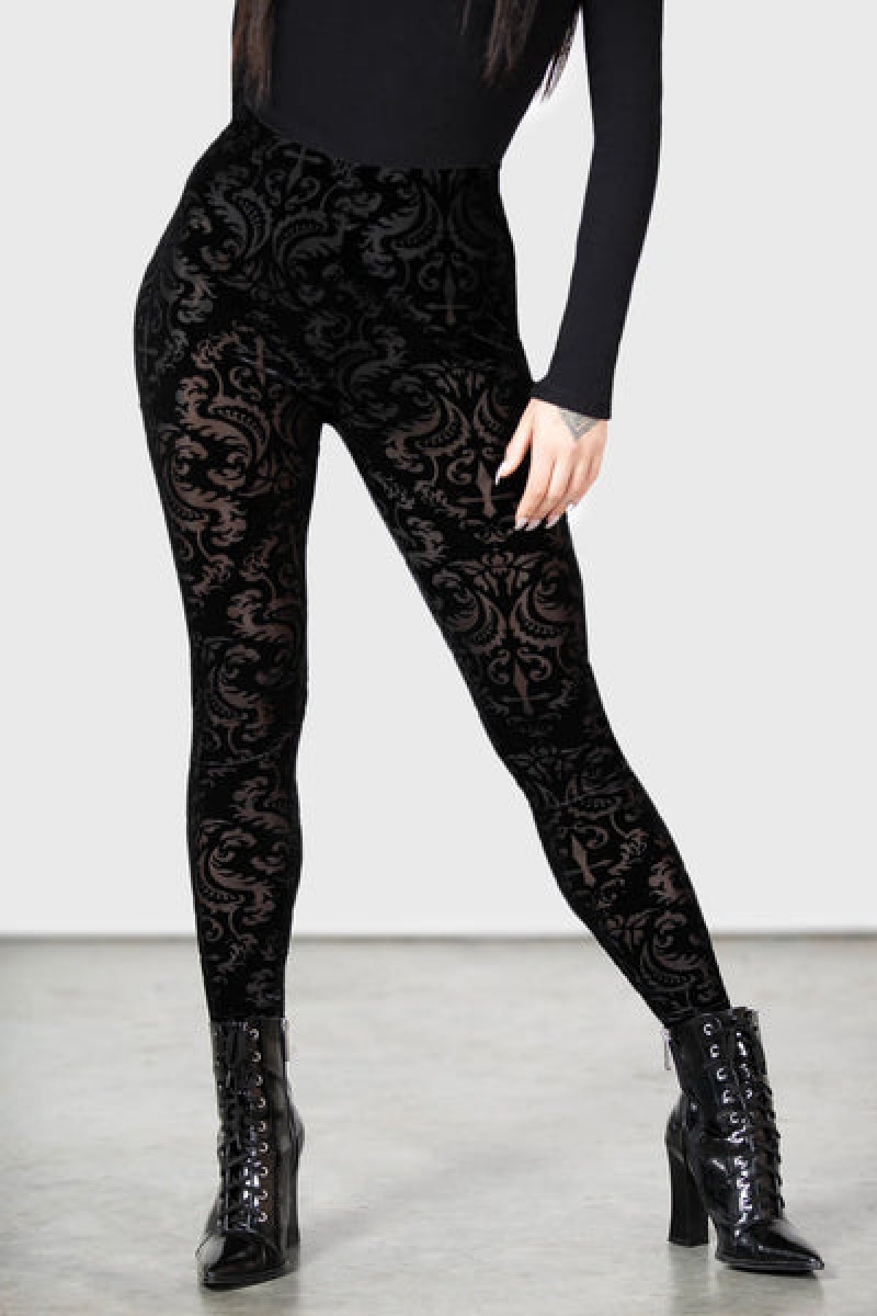 Killstar Lauden Leggings Černé | KTAJYL-205