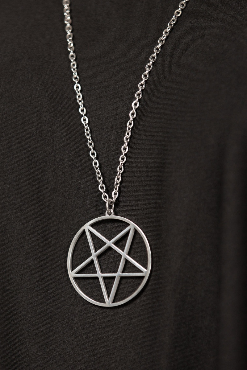 Killstar Lavey Pentagram Necklace [S] Černé | YRXBMZ-536