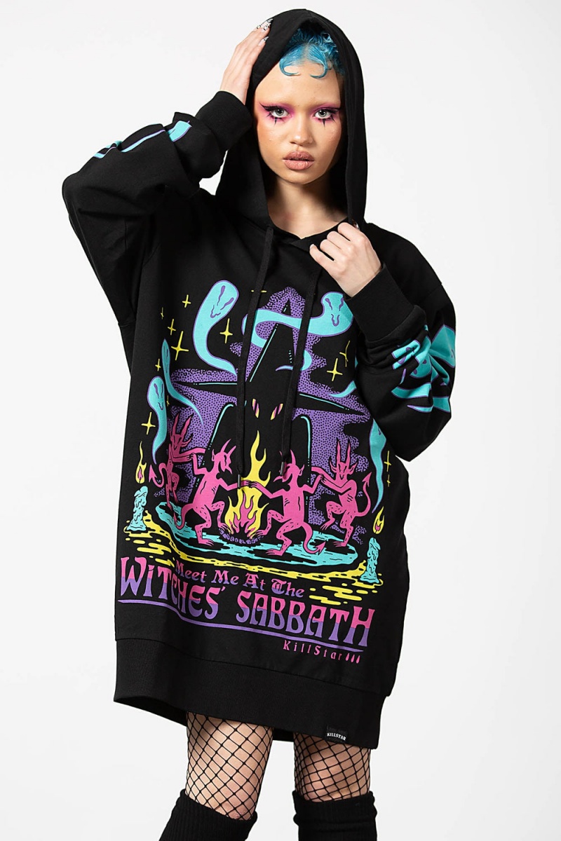 Killstar Let's Dance Pull-Over Hoodie Černé | IWODET-603