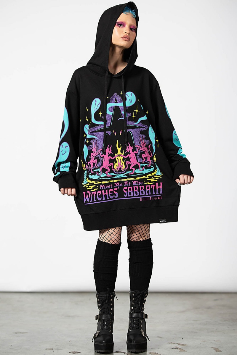 Killstar Let's Dance Pull-Over Hoodie Černé | IWODET-603