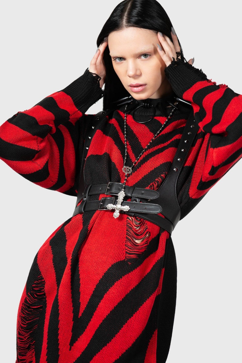 Killstar Libi Svetrové [RED] Červené | MPAFGS-357