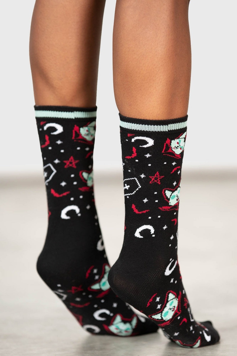 Killstar Lil Vampurr Ankle Socks Černé | CREKJO-153
