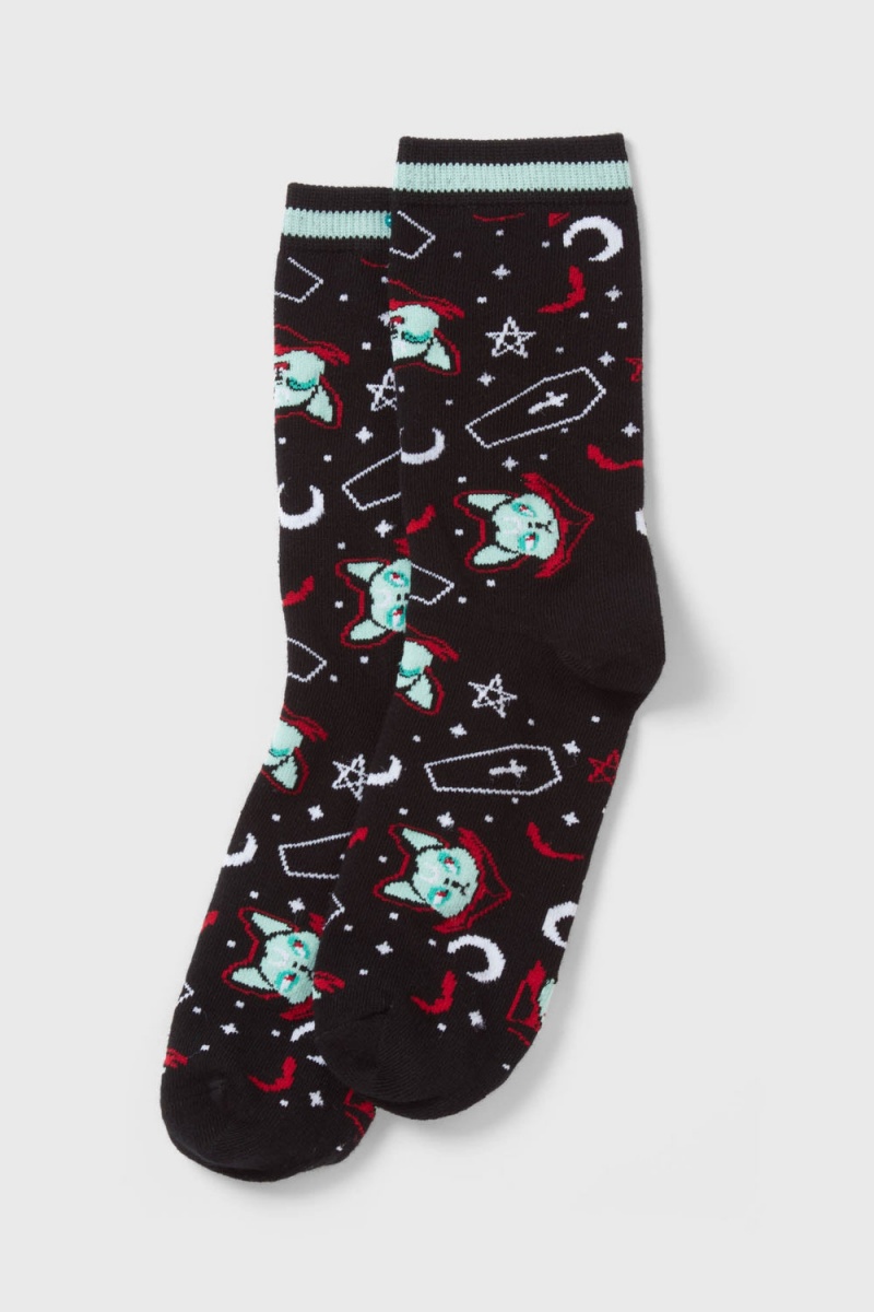 Killstar Lil Vampurr Ankle Socks Černé | CREKJO-153