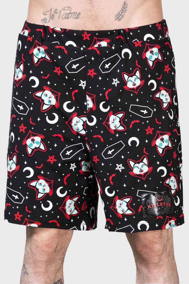 Killstar Lil Vampurr Long Shorts Černé | SKFTUW-734