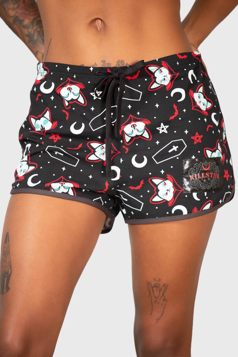 Killstar Lil Vampurr Shorts Černé | UXQNPO-697