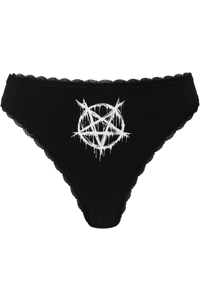 Killstar Lilith's Blood Panty Černé | WYMHGO-013