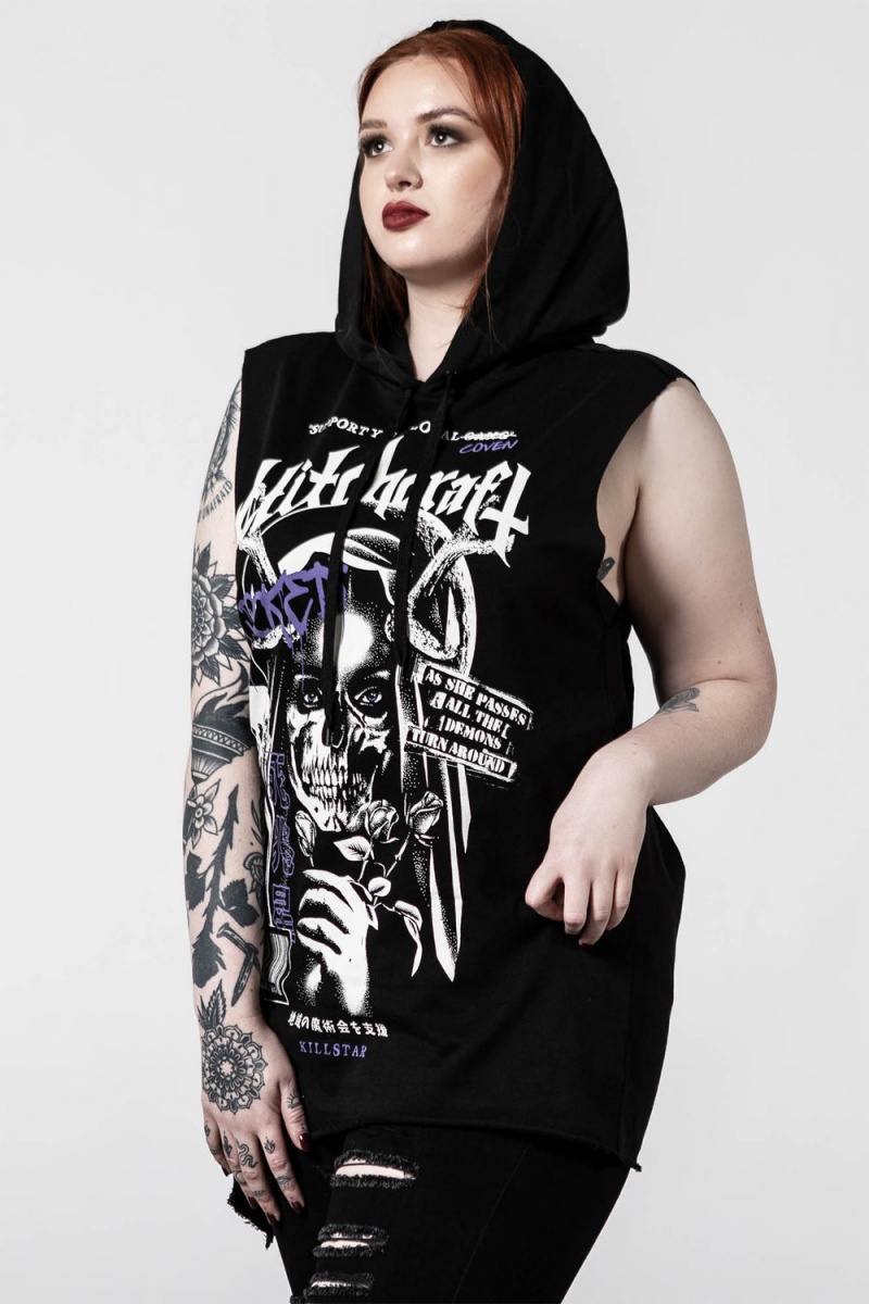 Killstar Local Coven Cut-Up Vest Černé | PSVKEF-123