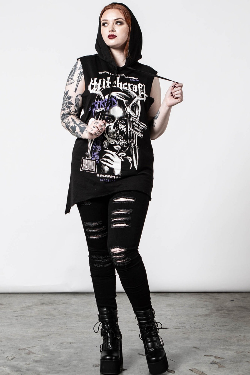 Killstar Local Coven Cut-Up Vest Černé | PSVKEF-123