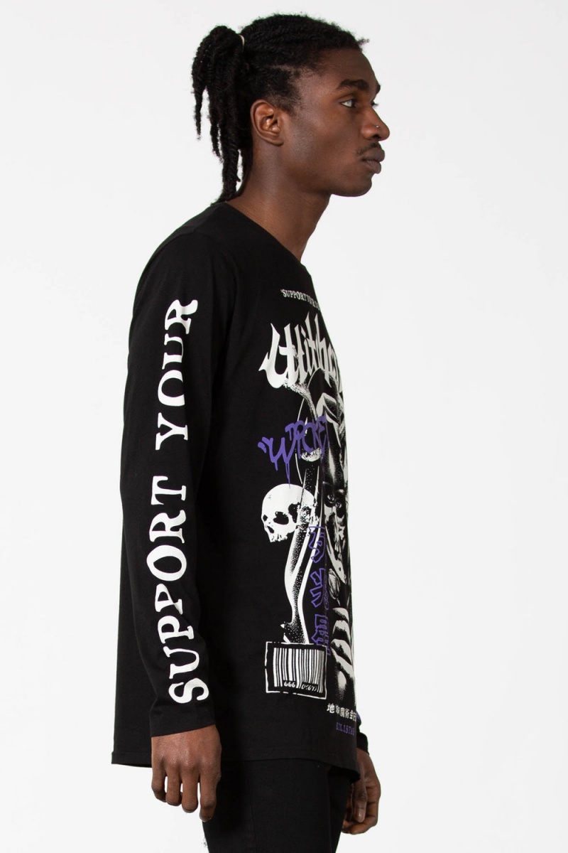 Killstar Local Coven Long Sleeve Top Černé | DNVTUO-713
