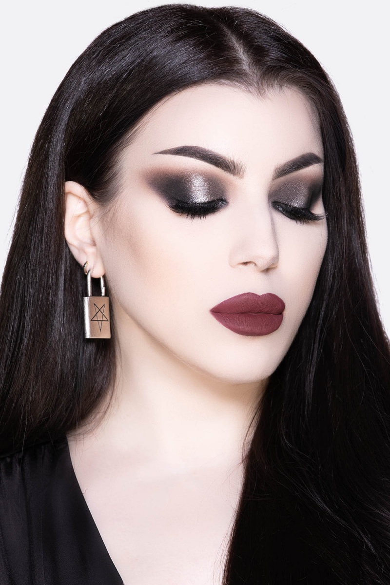 Killstar Locked Away Earrings Stříbrné | PBIUCX-496