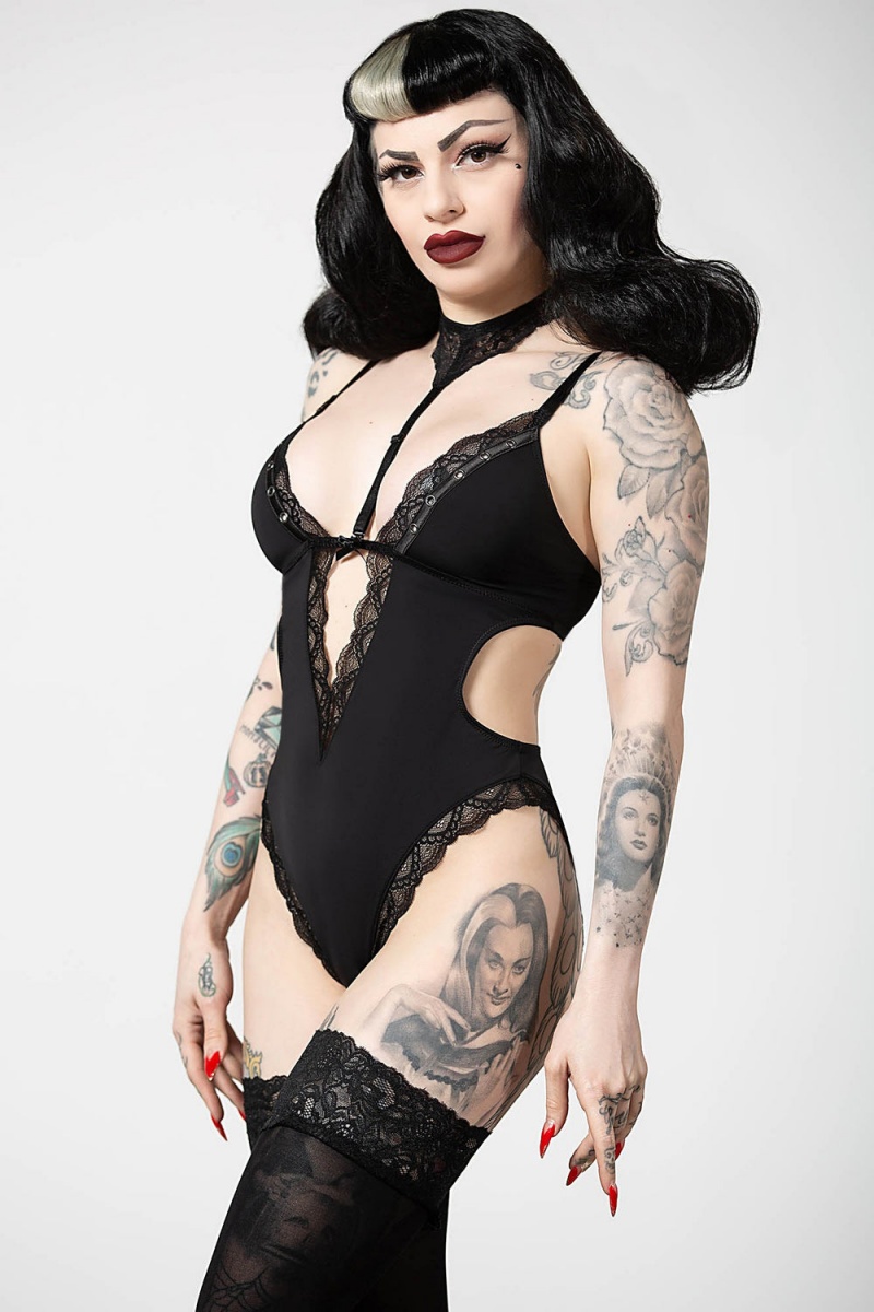 Killstar Lorelei Bodysuit Černé | HZAOLM-193