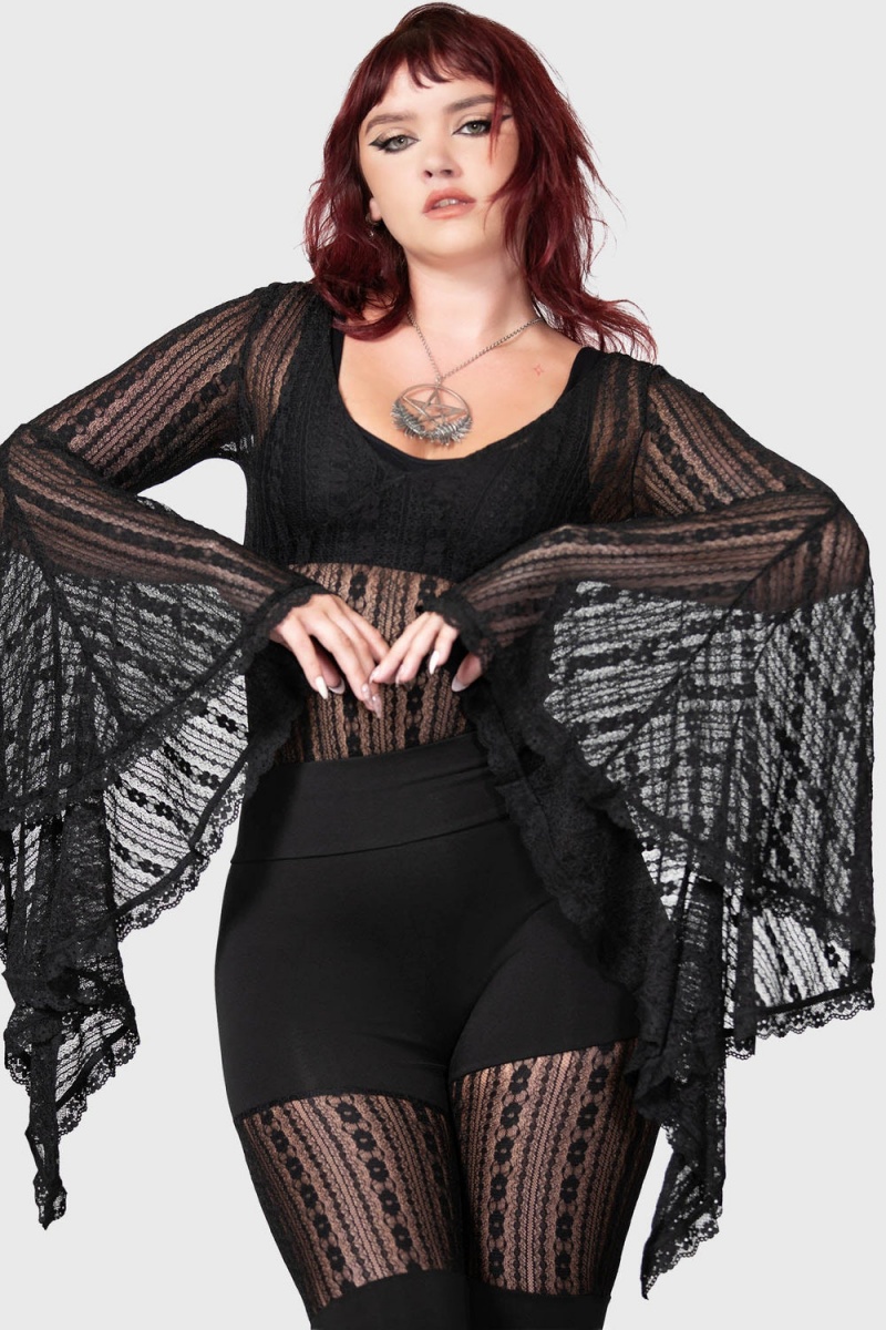Killstar Lorelena Bodysuit [B] Černé | QDWOCT-329