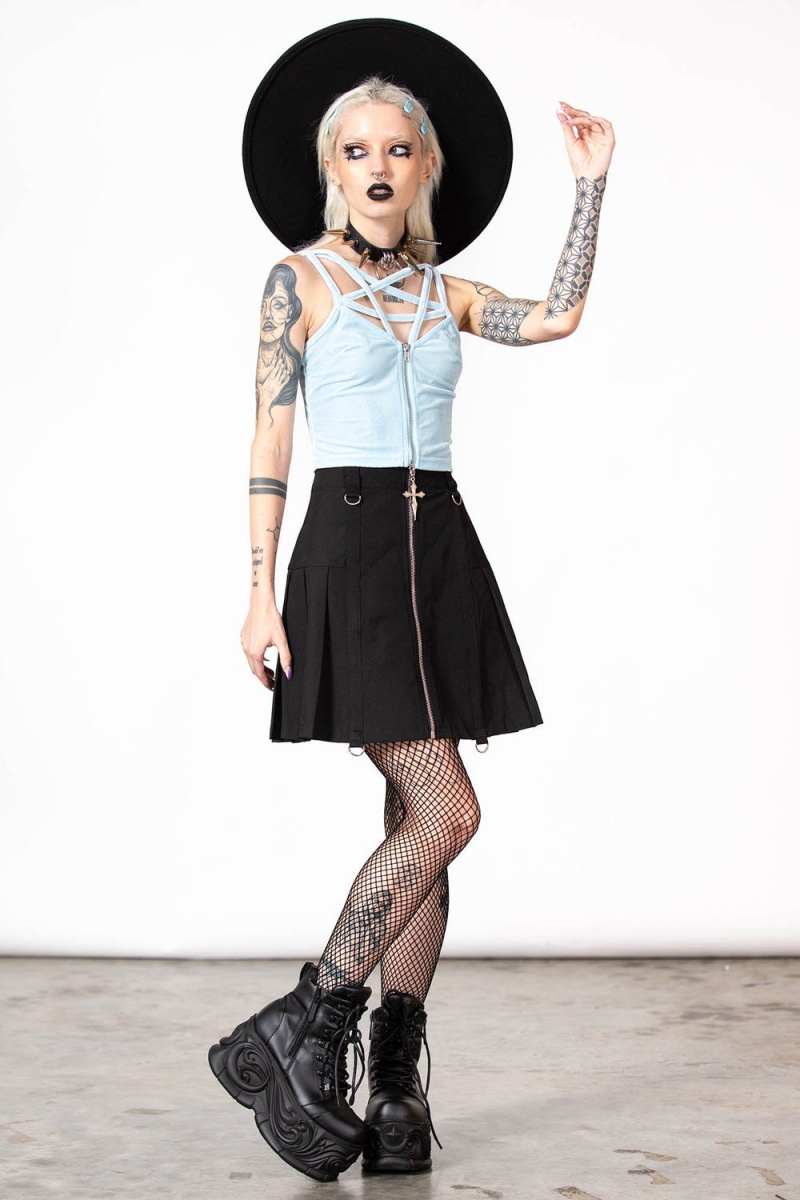 Killstar Lost In Sin Zip Top [PASTEL BLUE] Blankyt | GXIACK-485