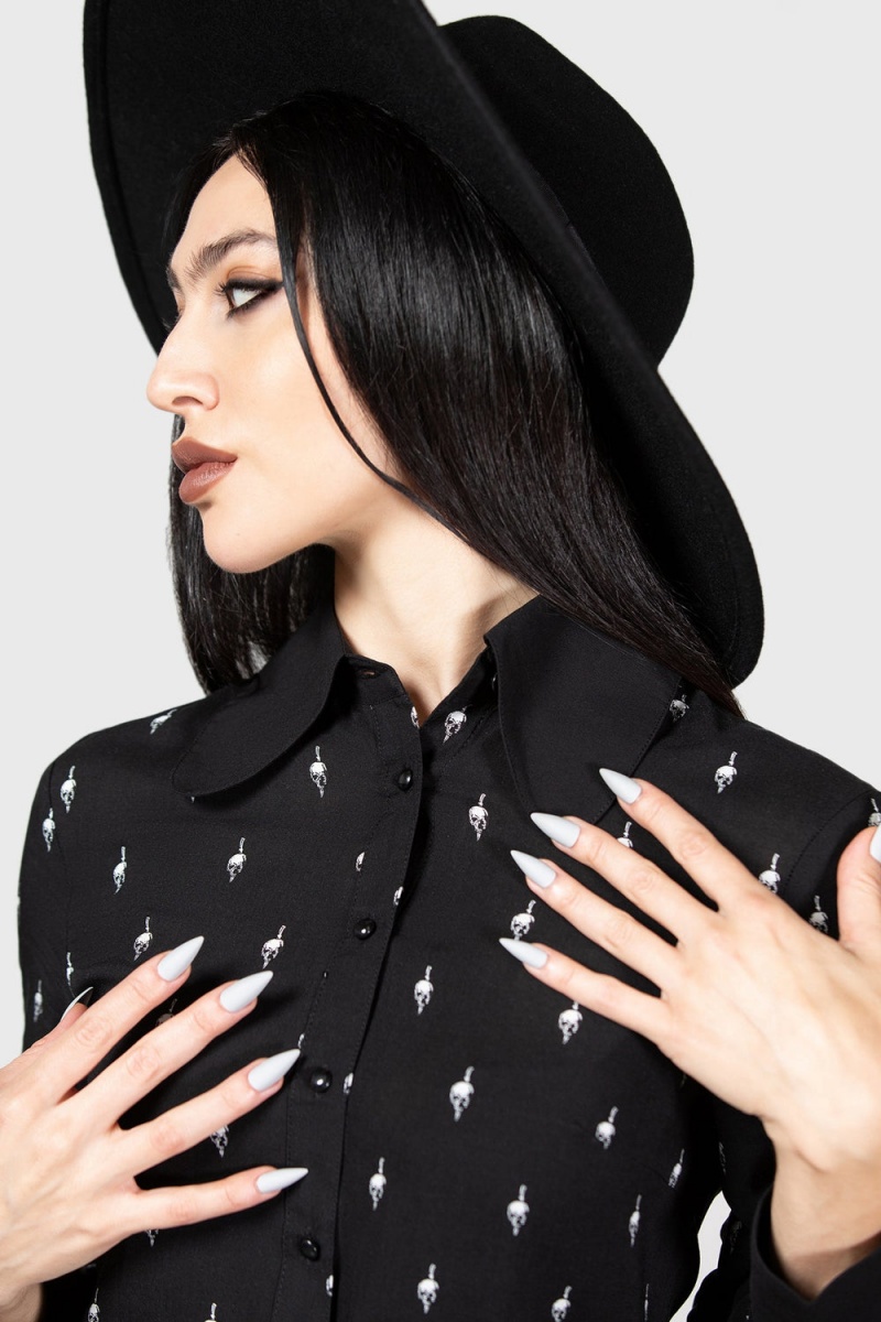 Killstar Love Is Torture Blouse Černé | XMWQHB-028