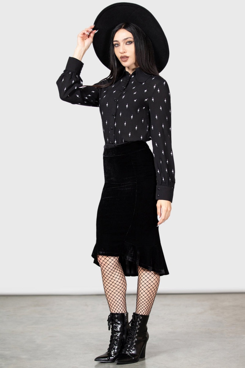 Killstar Love Is Torture Blouse Černé | XMWQHB-028
