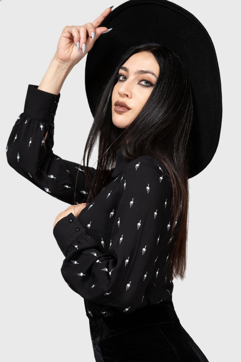 Killstar Love Is Torture Blouse Černé | XMWQHB-028