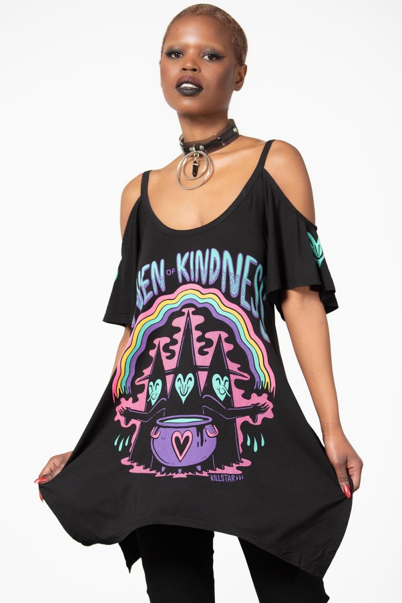 Killstar Love Potion Hanky Top Černé | DGBCXV-163