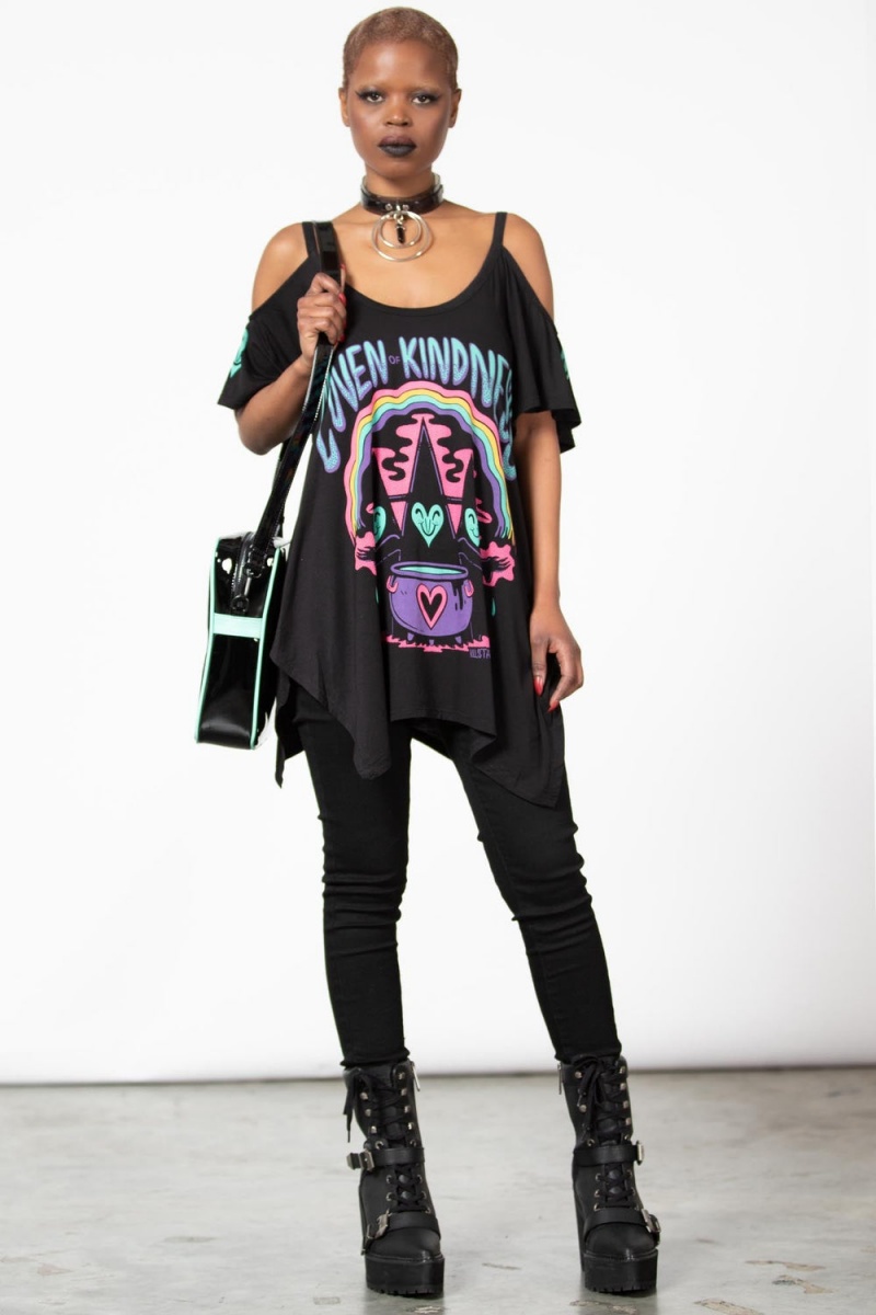 Killstar Love Potion Hanky Top Černé | DGBCXV-163