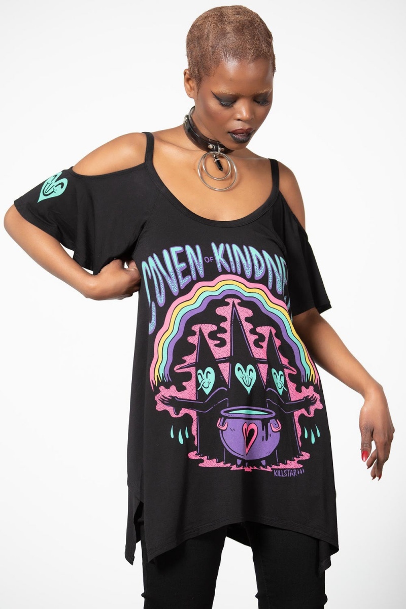 Killstar Love Potion Hanky Top Černé | DGBCXV-163