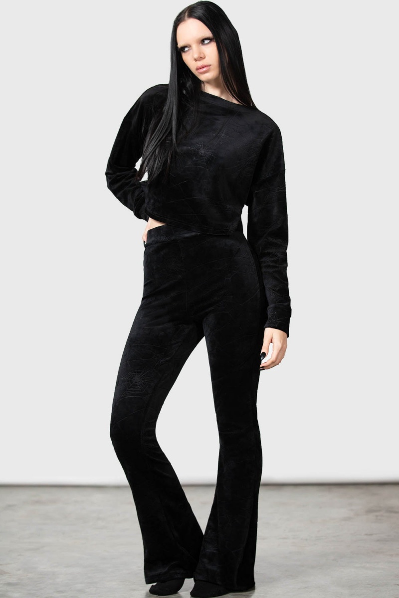 Killstar Lulluspider Flares Černé | XARJYT-052