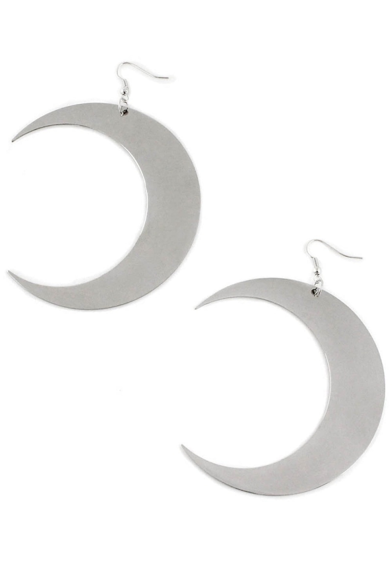 Killstar Luna Earrings [S] Stříbrné | IKMYFJ-980