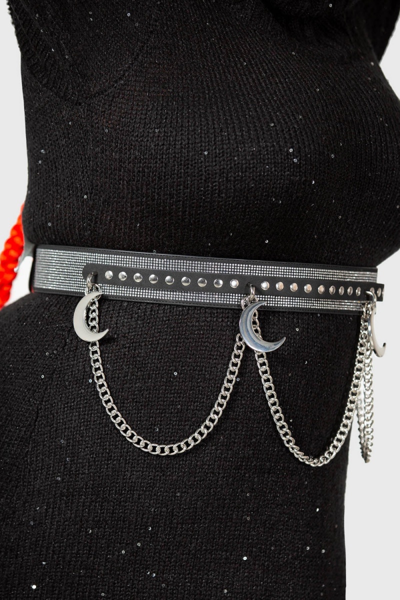 Killstar Luna's Levitation Belt [PLUS] Černé | ZHKDFX-512