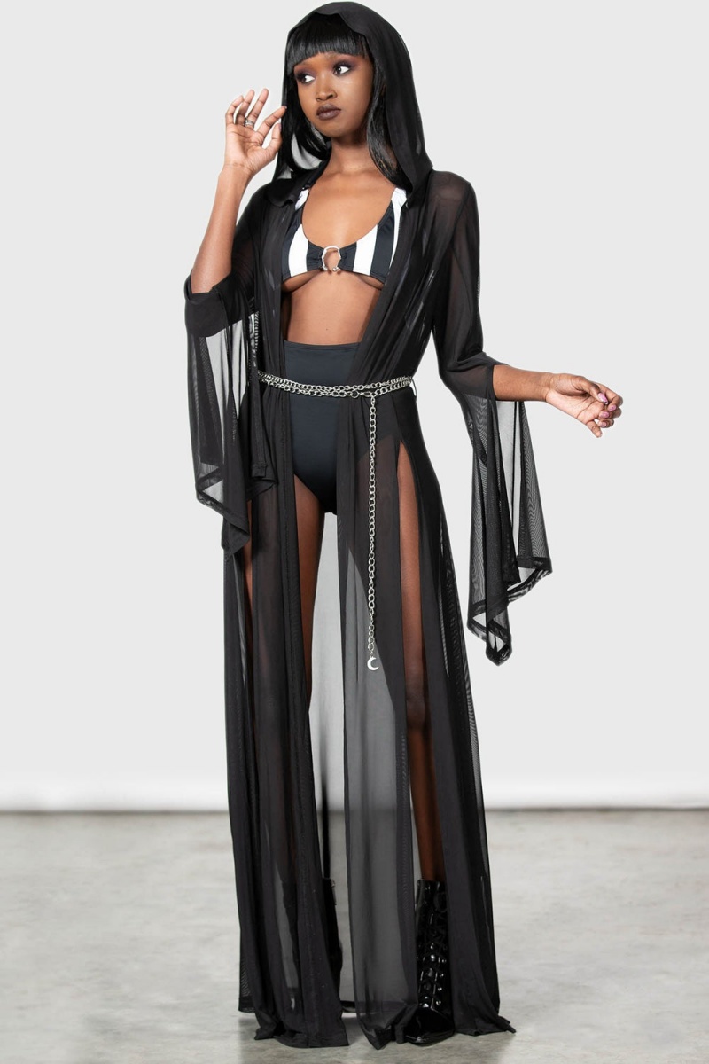 Killstar Mabel\'s Mayhem Mesh Cover Up Černé | RXQDVB-450