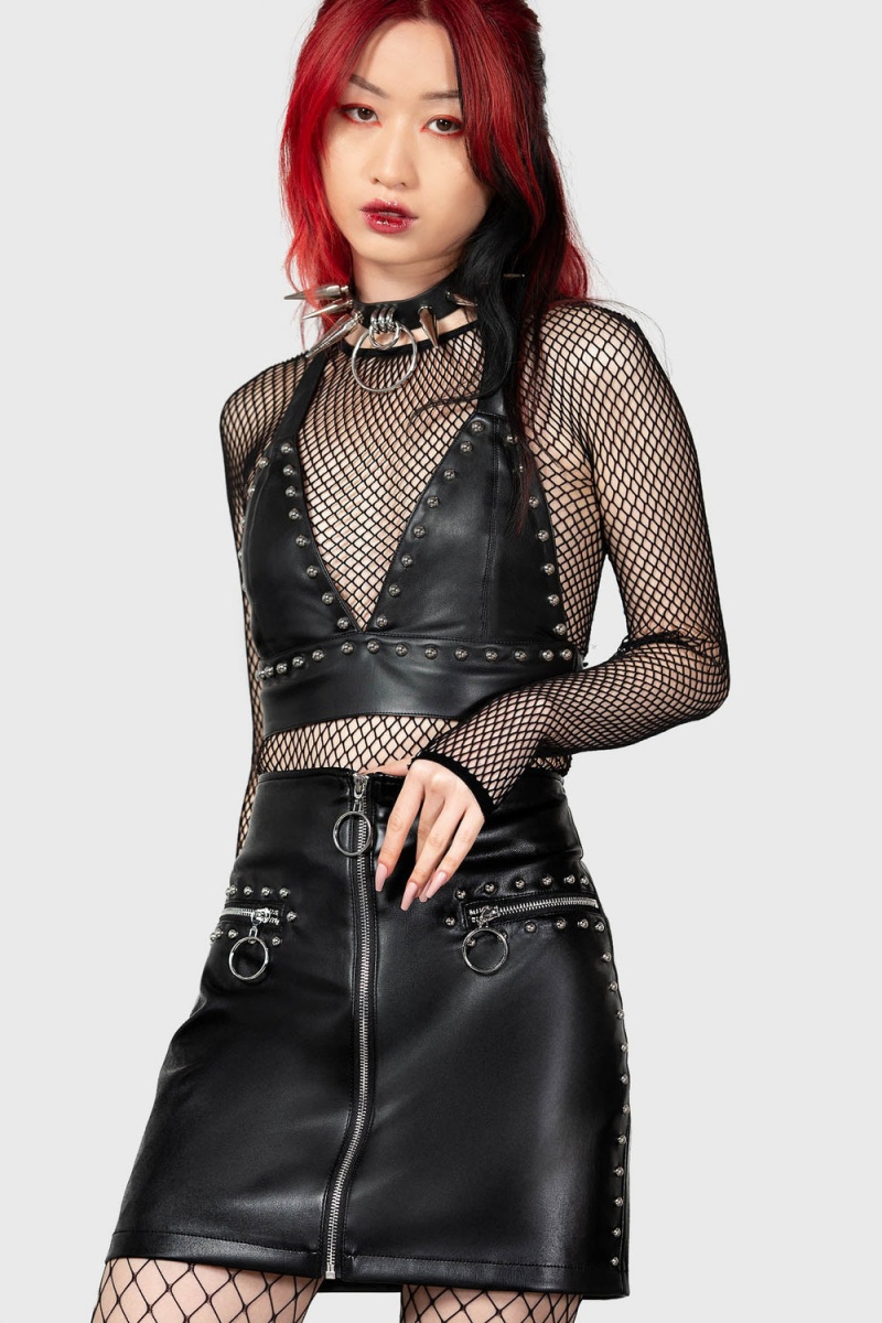 Killstar Madrigal Mini Skirt Černé | OEYHPK-751