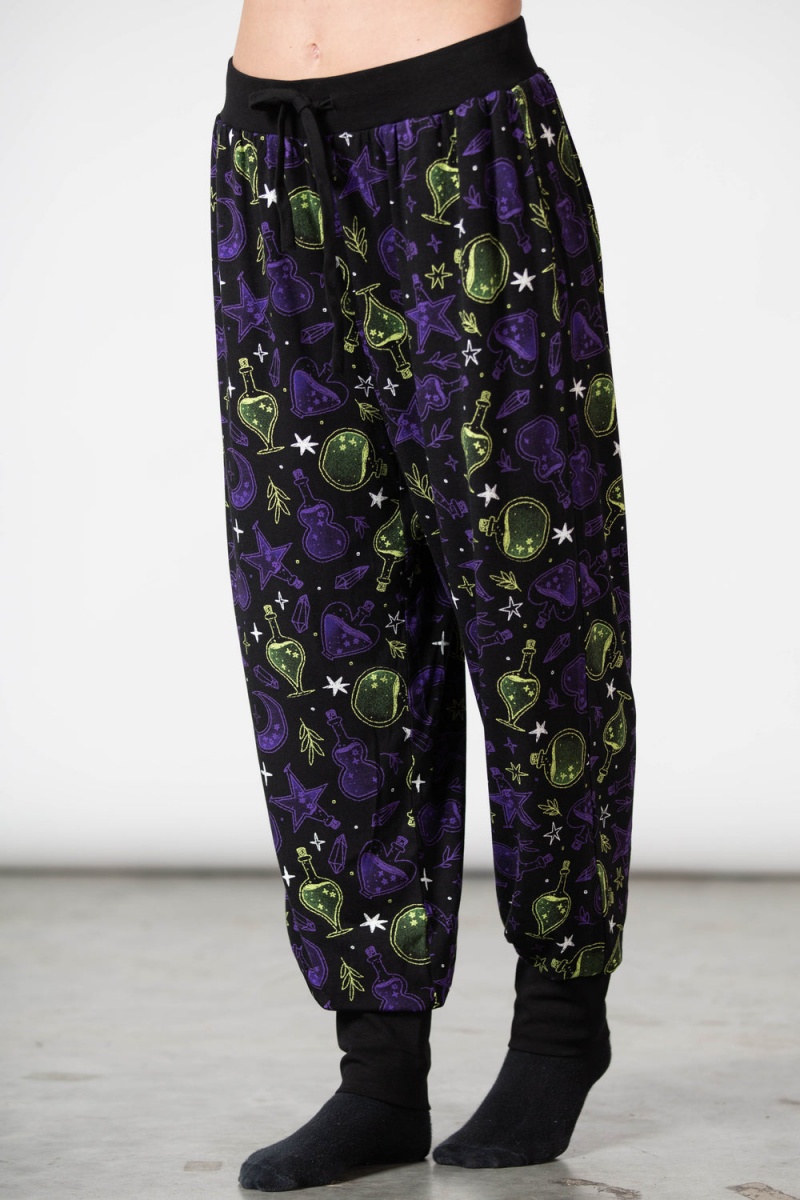 Killstar Magic Elixir Sweatpants Černé | NXSTYA-641