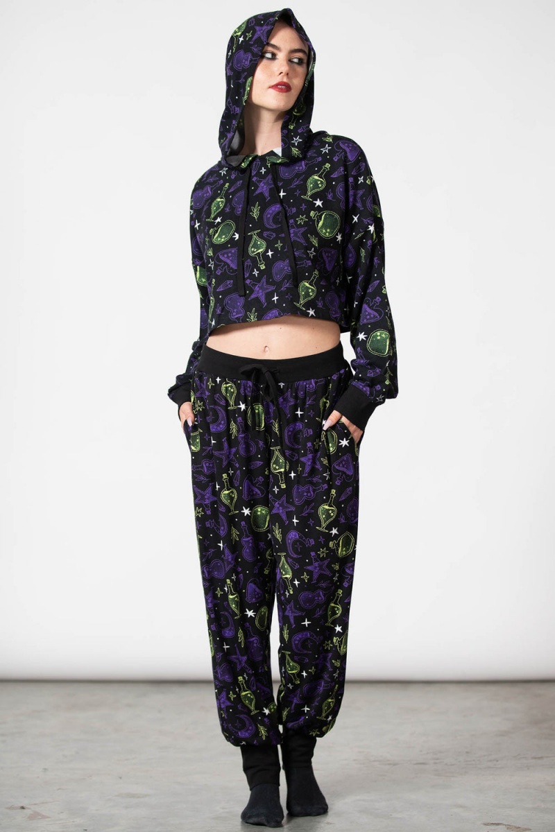 Killstar Magic Elixir Sweatpants Černé | NXSTYA-641