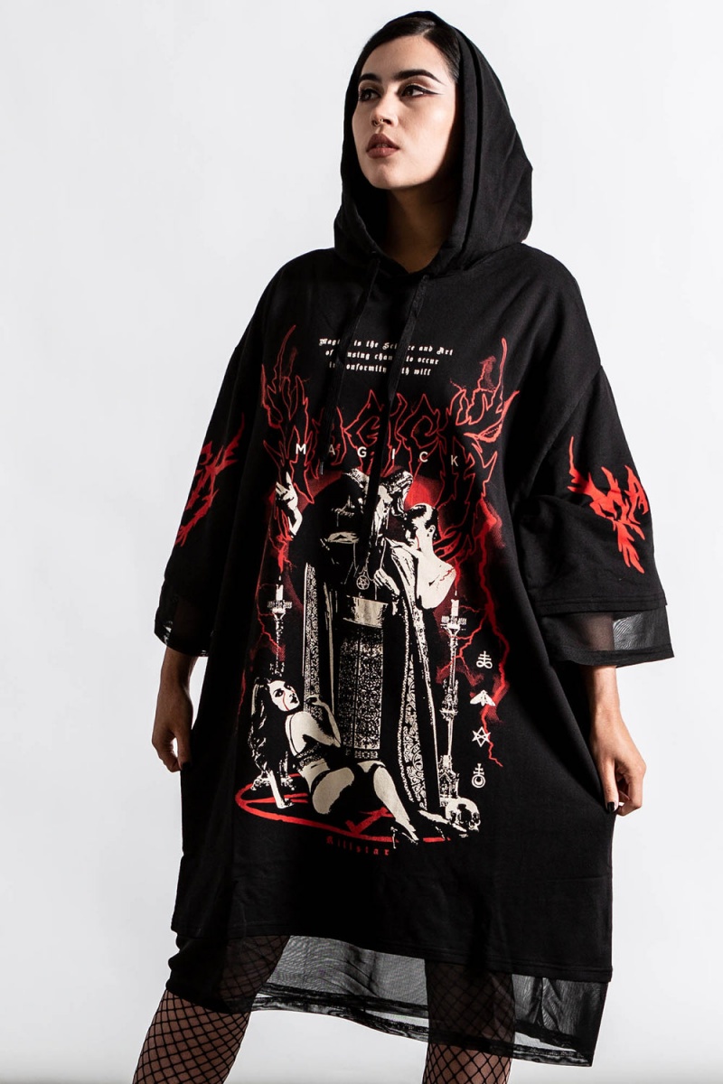 Killstar Magick Hood Top Černé | AKJLGI-823