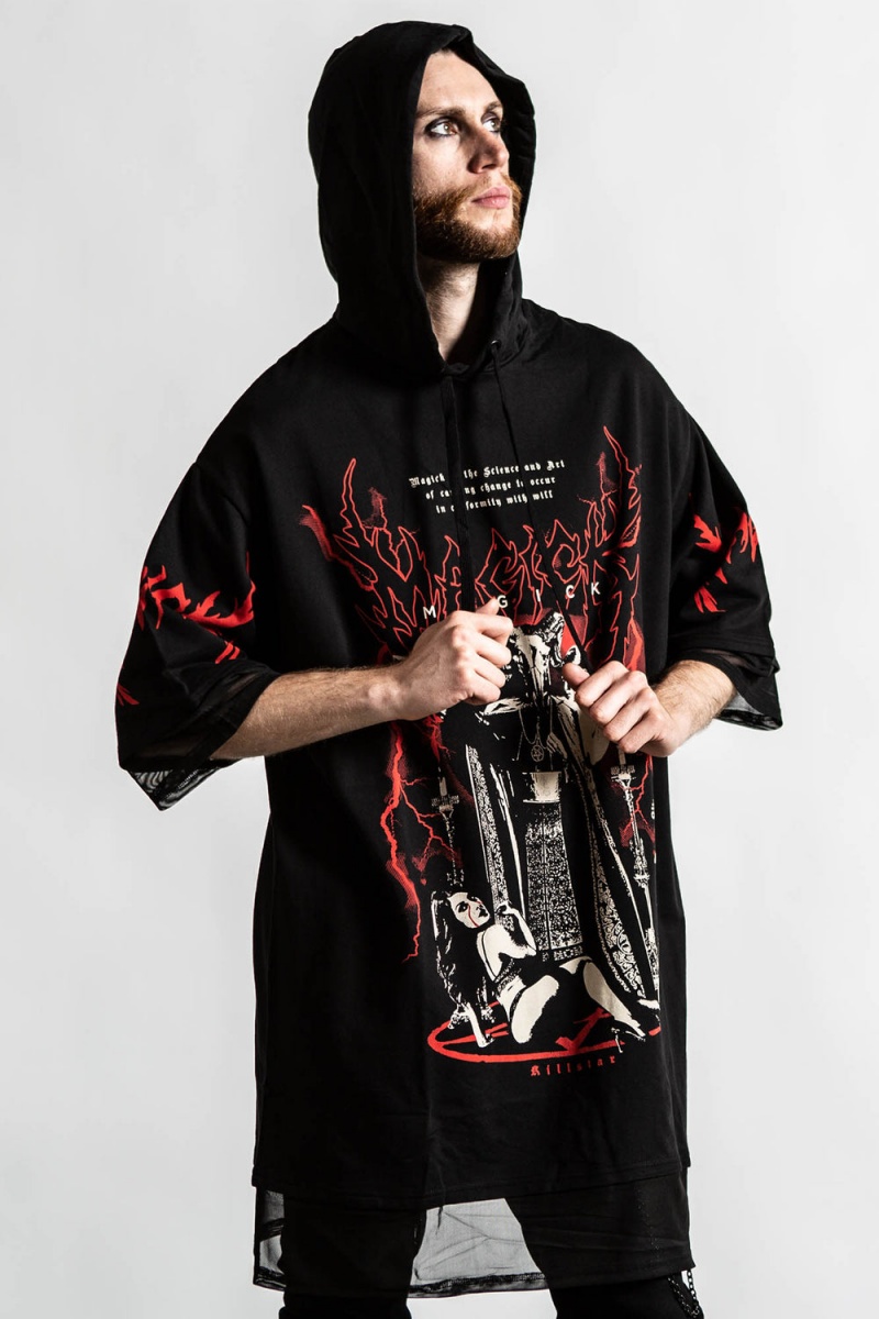 Killstar Magick Hood Top Černé | AKJLGI-823