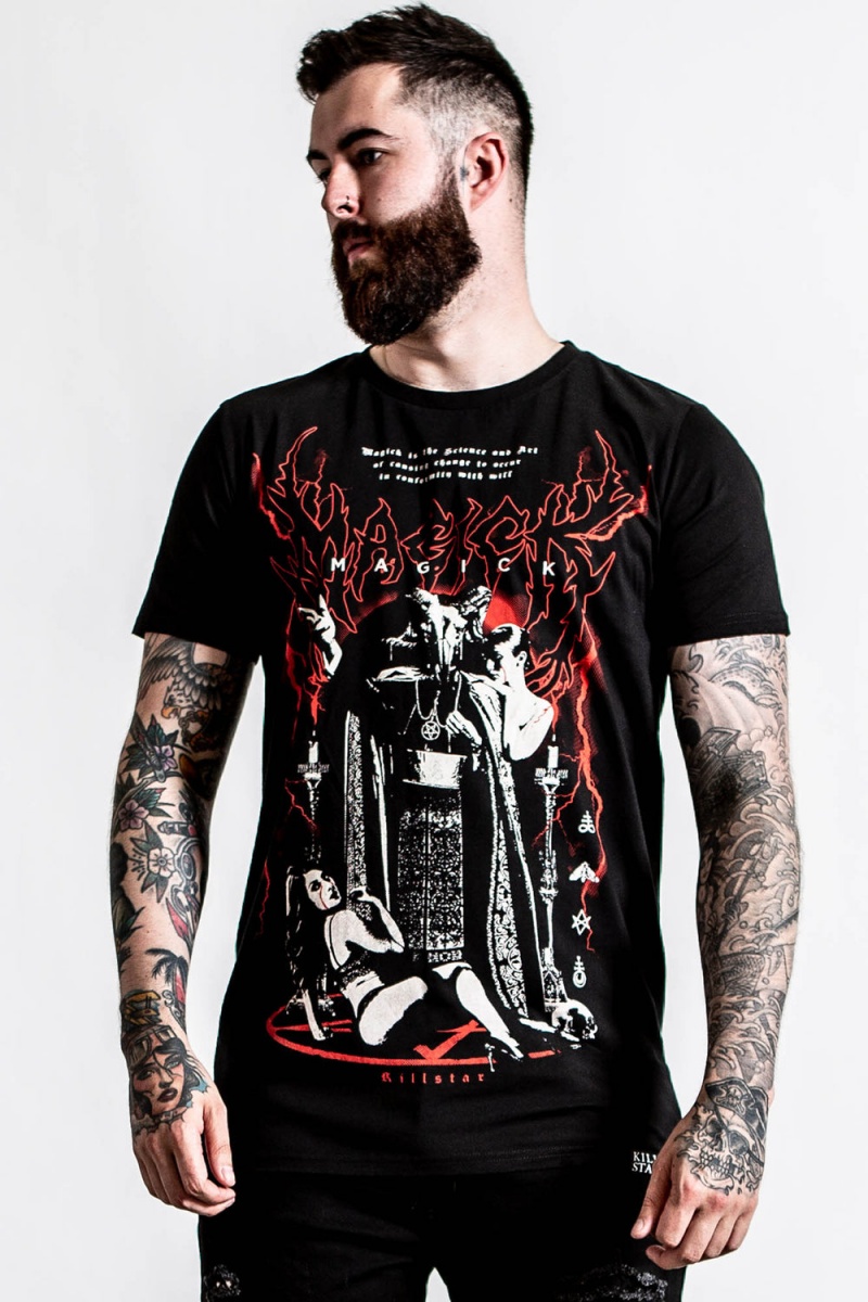Killstar Magick T-Shirt Černé | UVPXWF-162